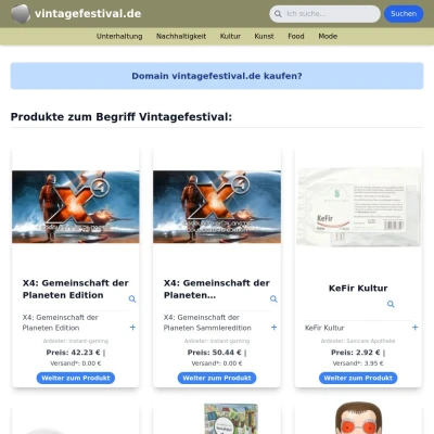 Screenshot vintagefestival.de