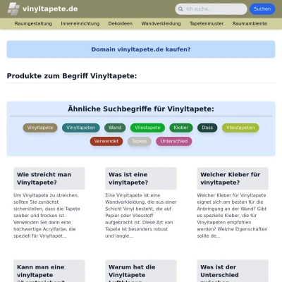 Screenshot vinyltapete.de