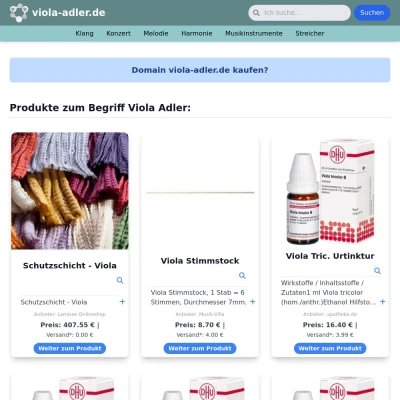 Screenshot viola-adler.de
