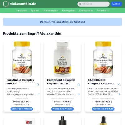 Screenshot violaxanthin.de