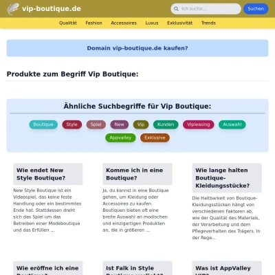 Screenshot vip-boutique.de