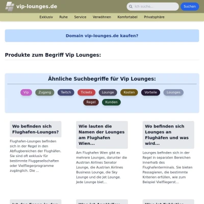 Screenshot vip-lounges.de