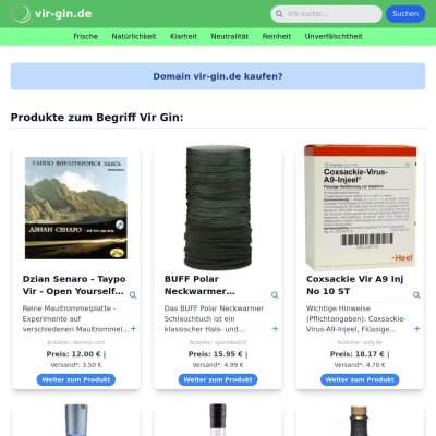 Screenshot vir-gin.de
