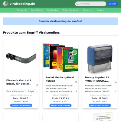 Screenshot viralseeding.de
