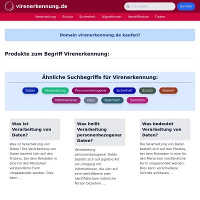 Screenshot virenerkennung.de