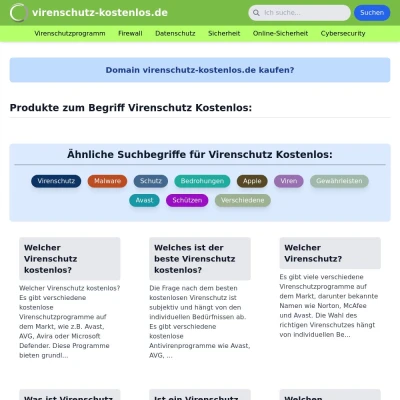 Screenshot virenschutz-kostenlos.de