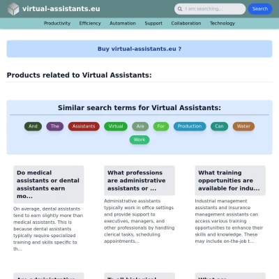 Screenshot virtual-assistants.eu