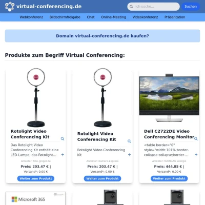 Screenshot virtual-conferencing.de