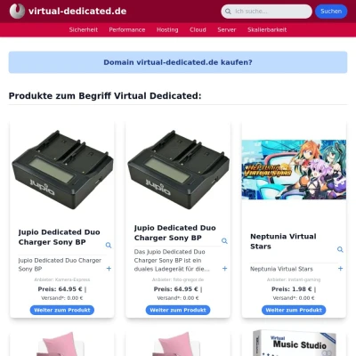 Screenshot virtual-dedicated.de