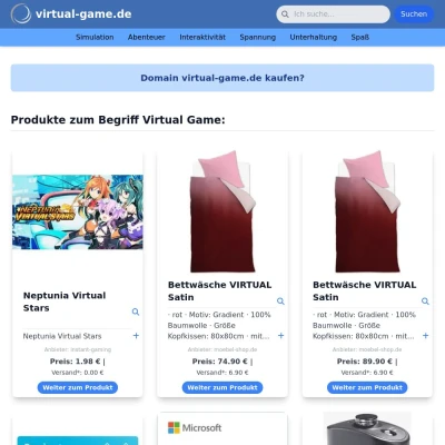 Screenshot virtual-game.de