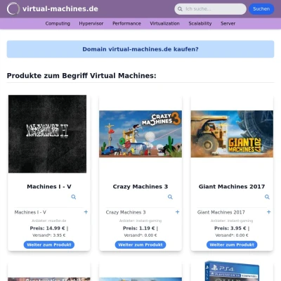 Screenshot virtual-machines.de