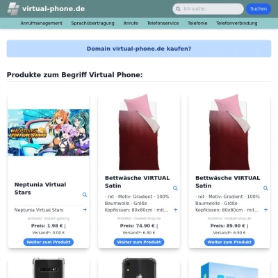 Screenshot virtual-phone.de