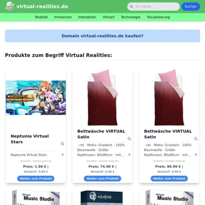 Screenshot virtual-realities.de