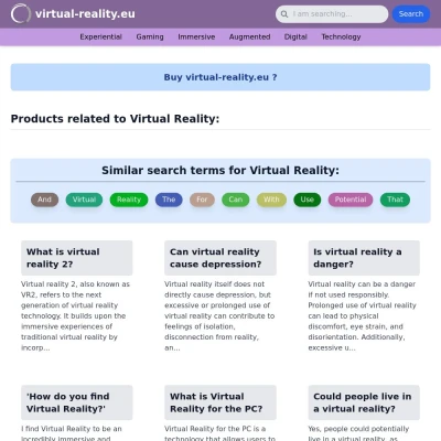 Screenshot virtual-reality.eu