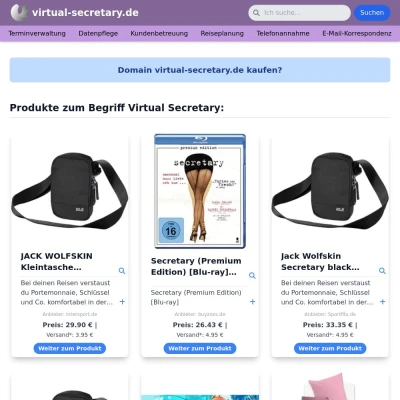 Screenshot virtual-secretary.de