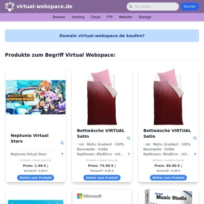 Screenshot virtual-webspace.de