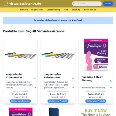 Screenshot virtualassistance.de