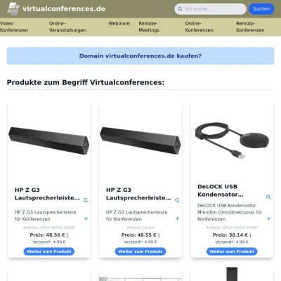 Screenshot virtualconferences.de