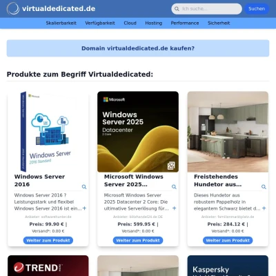 Screenshot virtualdedicated.de