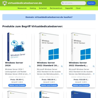 Screenshot virtualdedicatedserver.de