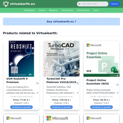 Screenshot virtualearth.eu