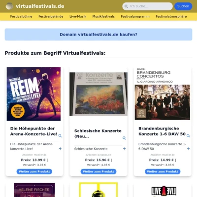 Screenshot virtualfestivals.de