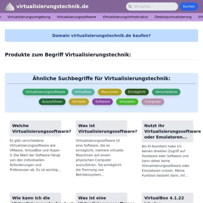 Screenshot virtualisierungstechnik.de