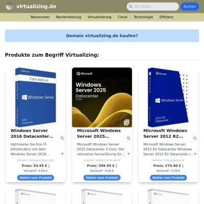 Screenshot virtualizing.de