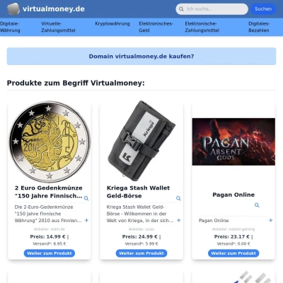 Screenshot virtualmoney.de