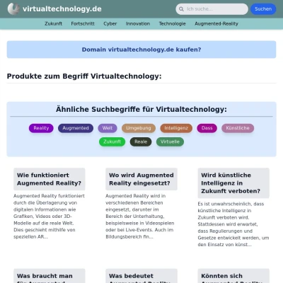 Screenshot virtualtechnology.de