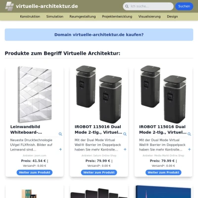Screenshot virtuelle-architektur.de