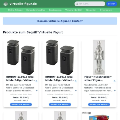 Screenshot virtuelle-figur.de