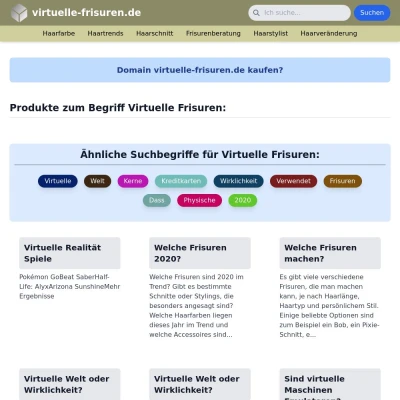 Screenshot virtuelle-frisuren.de