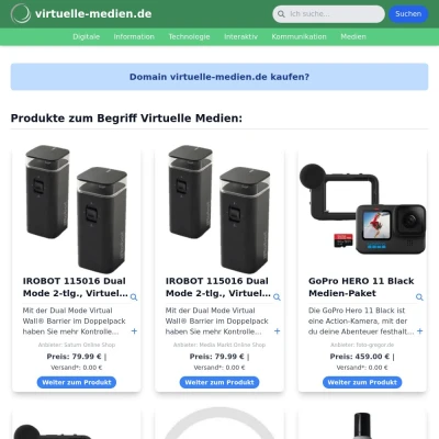 Screenshot virtuelle-medien.de