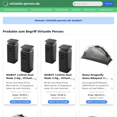 Screenshot virtuelle-person.de