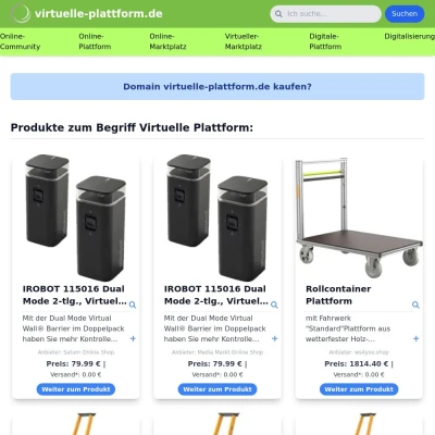 Screenshot virtuelle-plattform.de