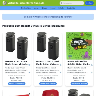Screenshot virtuelle-schuelerzeitung.de