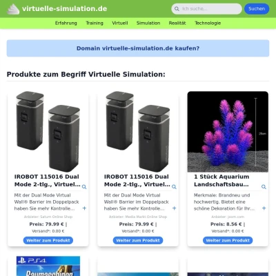Screenshot virtuelle-simulation.de