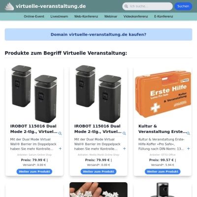 Screenshot virtuelle-veranstaltung.de