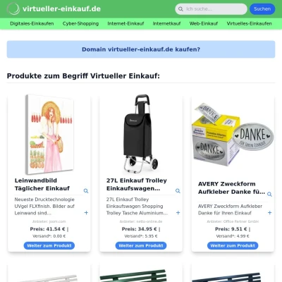 Screenshot virtueller-einkauf.de