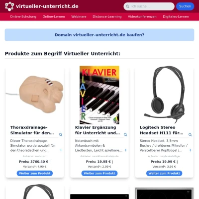 Screenshot virtueller-unterricht.de