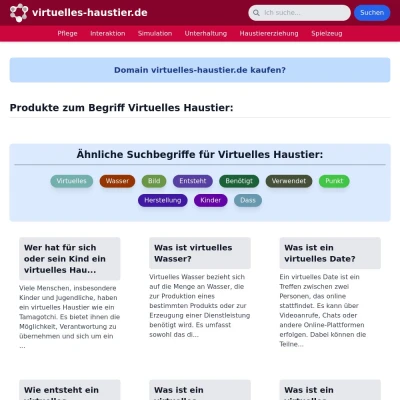 Screenshot virtuelles-haustier.de