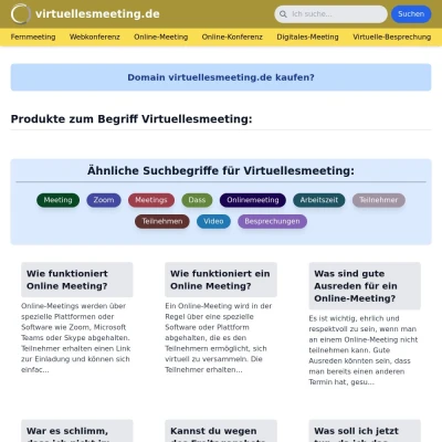 Screenshot virtuellesmeeting.de