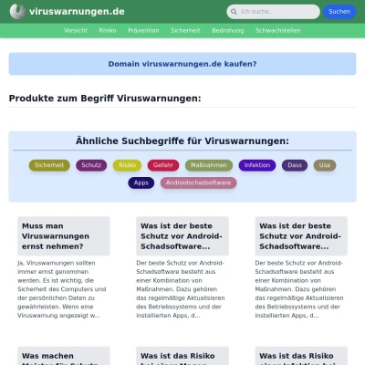 Screenshot viruswarnungen.de