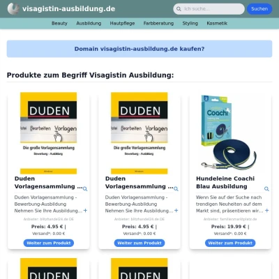 Screenshot visagistin-ausbildung.de