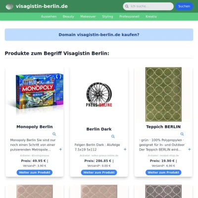 Screenshot visagistin-berlin.de