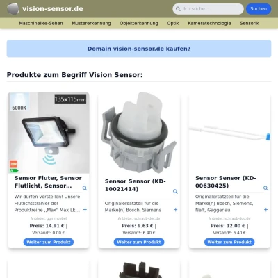 Screenshot vision-sensor.de