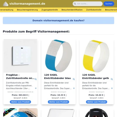 Screenshot visitormanagement.de