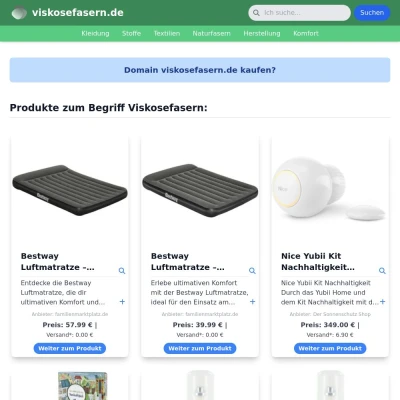 Screenshot viskosefasern.de