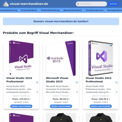 Screenshot visual-merchandiser.de